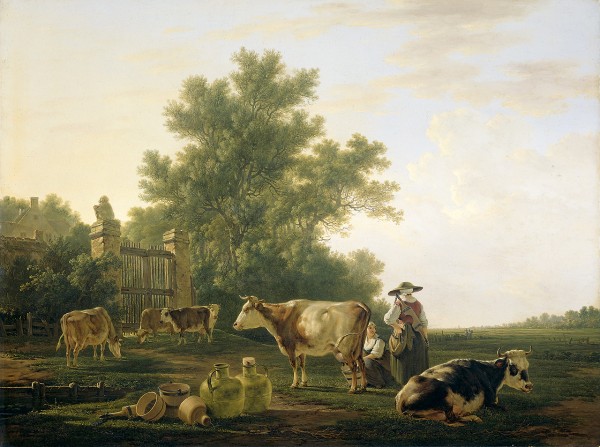 Milking Time by Abraham van Strij